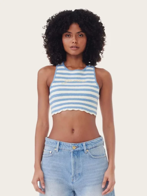 K2262 Crochet Racerback Top - Glacier Lake