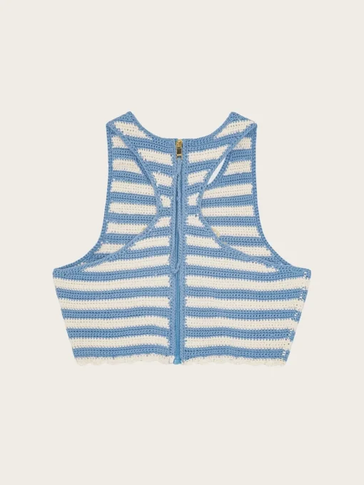 K2262 Crochet Racerback Top - Glacier Lake