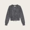 K2411 Light Mohair Tie String Cardigan - Paloma Melange