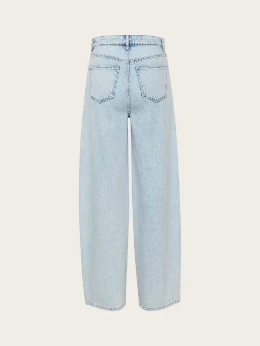 Kaily hw Wide Jeans - Light Blue Washed