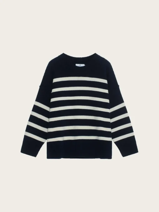 Kayne Stripe Sweater - Dk Navy/Offwhite