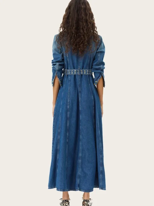 Light Denim Maxi Dress - Mid Blue Vintage