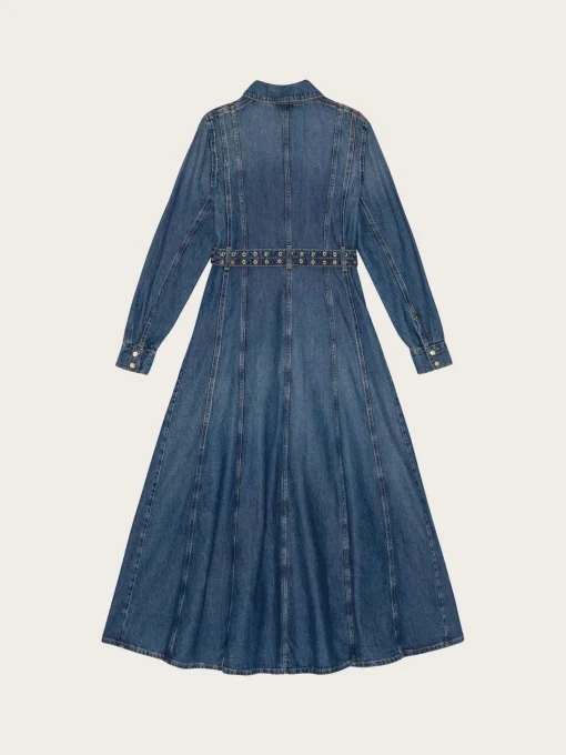 Light Denim Maxi Dress - Mid Blue Vintage