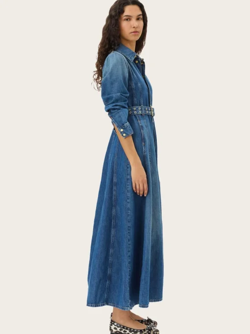 Light Denim Maxi Dress - Mid Blue Vintage