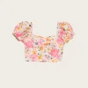 Linen Cropped Top - Vintage Corals