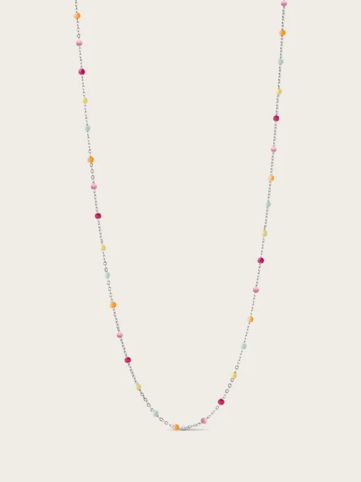Lola Necklace - Rainbow Silver