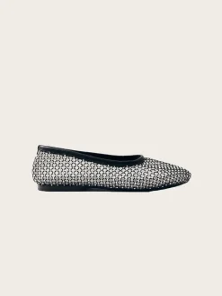 Lorain Mesh Glow Black Leather Ballet