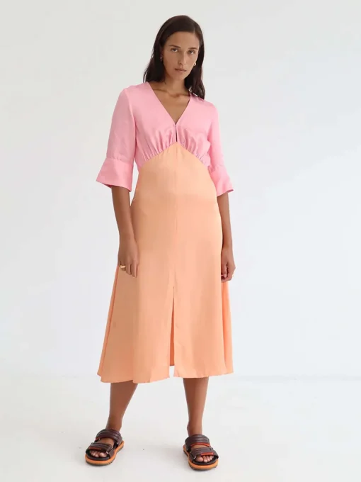 Mandy Dress - Pink/Orange