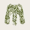 Margherita Top - Pavito Floral Olive