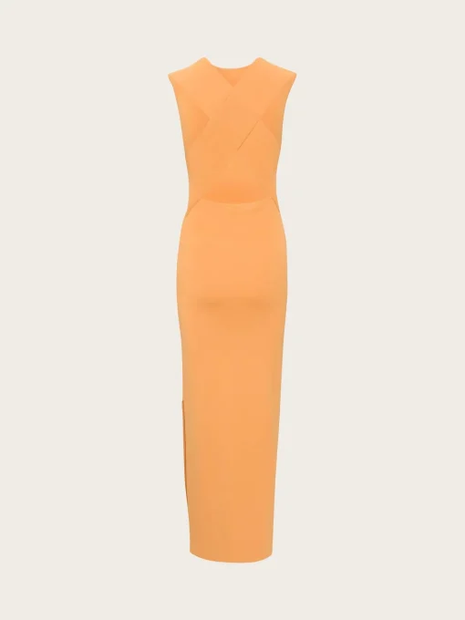 Mariel Long Dress - Apricot Tan