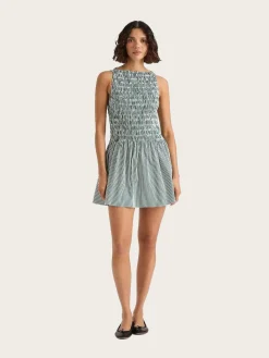 Noa Mini dress - Green Stripe
