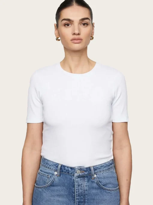 Pippa Rib Tee - White