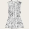 Printed Double Satin Corset Mini Dress - Egret
