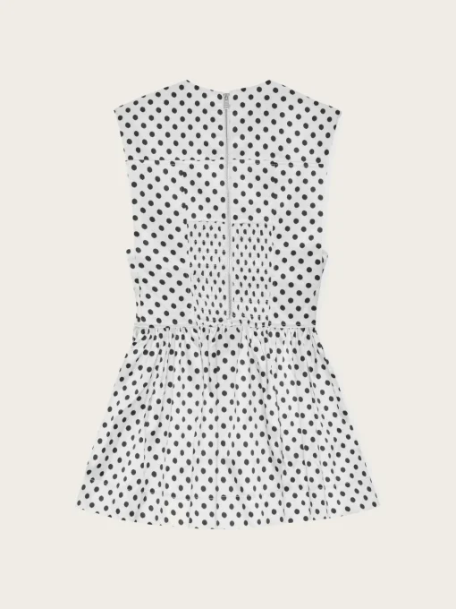 Printed Double Satin Corset Mini Dress - Egret