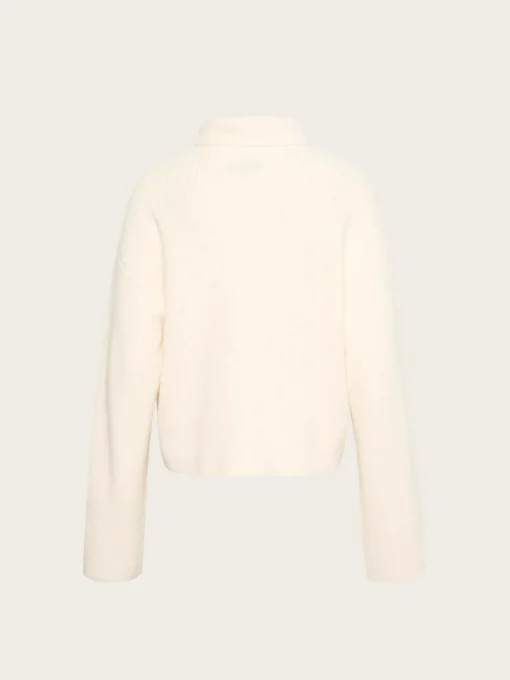 Risane High Neck Wool Pulllover - Egret