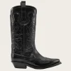 S2824 Mid Shaft Embroidered Western Boot - Black