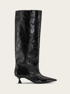 S2213 Soft Slouchy High Shaft Boot Naplack - Black