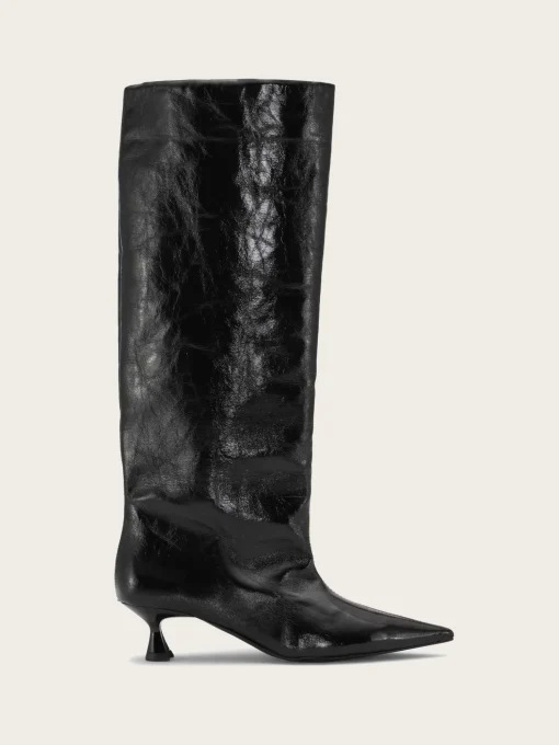 S2213 Soft Slouchy High Shaft Boot Naplack - Black