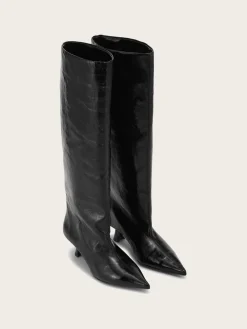 S2213 Soft Slouchy High Shaft Boot Naplack - Black