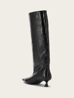 S2213 Soft Slouchy High Shaft Boot Naplack - Black