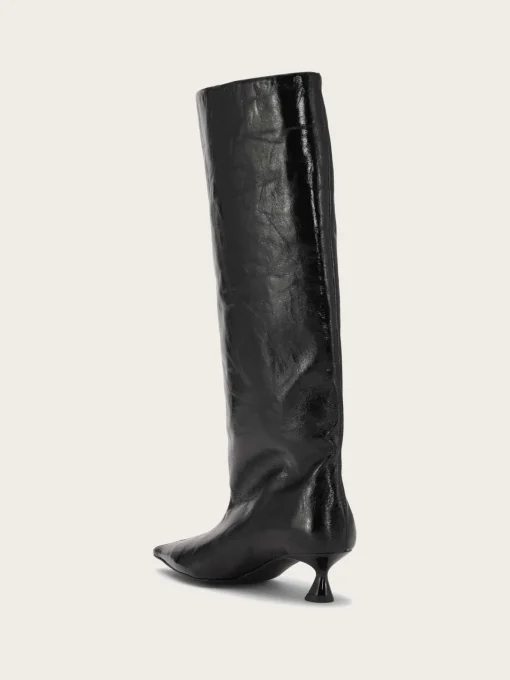 S2213 Soft Slouchy High Shaft Boot Naplack - Black