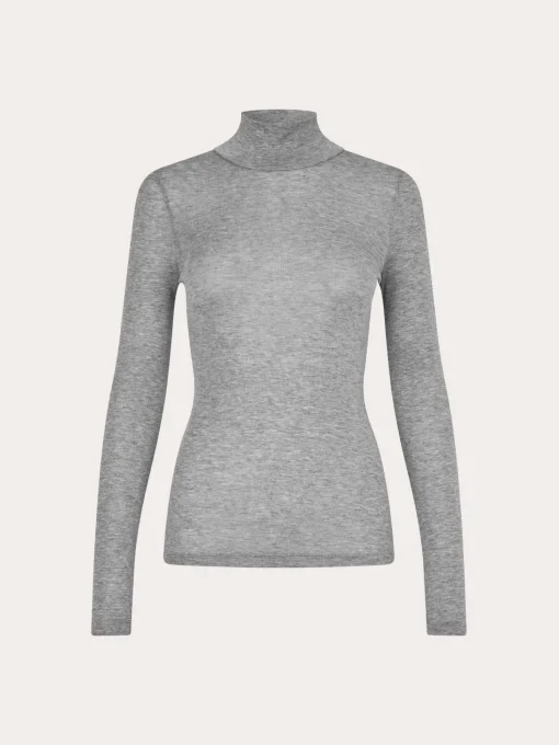 Sadou t-n T-Shirts ls - Grey Melange