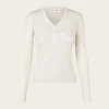 Salori v-neck - Egret
