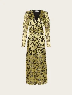 Sikura Silk Maxi Dress - Luminary Green