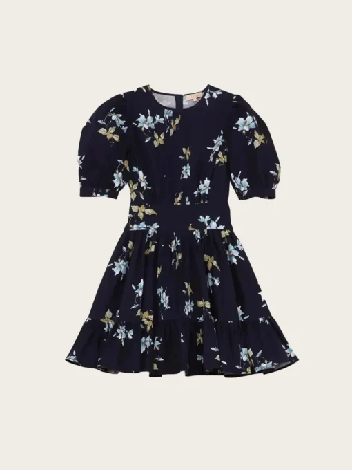 Structured Mini Dress - Blue Bouquet