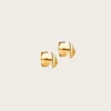Studs Organic Leaf - Gold
