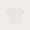 T4091 Heavy Cotton Drop Shoulder Rhinestone T-shirt - Bright White