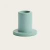 Tube Candleholder Concrete-Small - Emerald Green