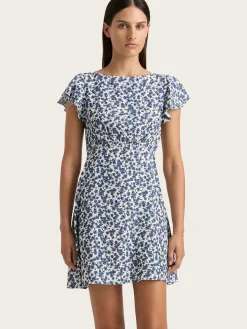 Valaras Mini Dress - Leilani Print/Mid Blue