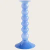 Wavy Candleholder Large - Jade Light Blue