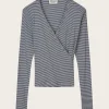 2x2 Cotton Stripe Susi LS Top - Parisian Night/Vanilla Ice