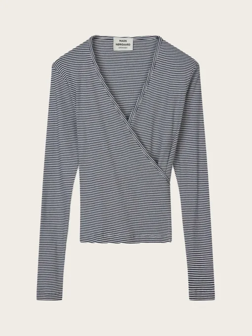 2x2 Cotton Stripe Susi LS Top - Parisian Night/Vanilla Ice