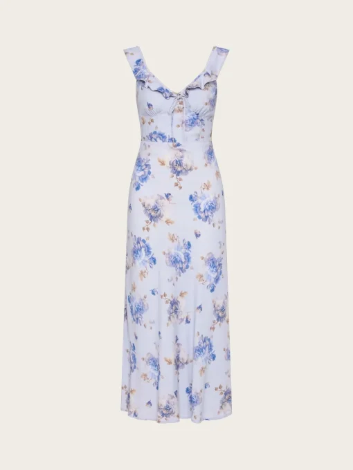 Yvonne Midi Dress - Leona Floral Lilac